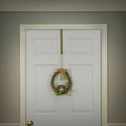 Outlet 11 in. Easter Bird's Nest Hanging Wall Decoration Decorated with Leafy Greens and Pastel Eggs Wreaths