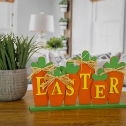 Hot 14 in. Easter Carrot Sign Table Decoration Table Decorations
