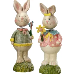 Best 8 in. Easter Mr. & Mrs. Rabbit Couple Table Decoration Table Decorations