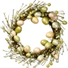 Hot 20 in. Easter Wreath Decorated With Eggs Wreaths