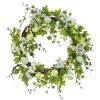 Best 22 in. Easter Wreath Decorated with Pastel Eggs, Blue Flowers Wreaths