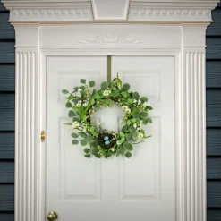Online 20 in. Easter Wreath Decorated with Spring Blooms and Pastel Eggs Wreaths