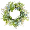 Online 20 in. Easter Wreath Decorated with Blue Flower Blooms, Pastel Eggs Wreaths