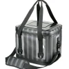 New 11 in. Easy Tote Soft Cooler Gray Striped Camping Accessories