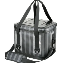 New 11 in. Easy Tote Soft Cooler Gray Striped Camping Accessories
