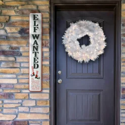 Outlet 47 in. Elf Wanted Wall Sign Decorative Accents