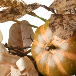 Discount 36 in. Fall Door Decoration with Pine Cones, Pumpkins, Gourds, Assorted Leaves Fall Decorations