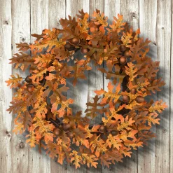 Clearance 24 in. Fall Wreath with Acorns, Oak Leaves Wreaths
