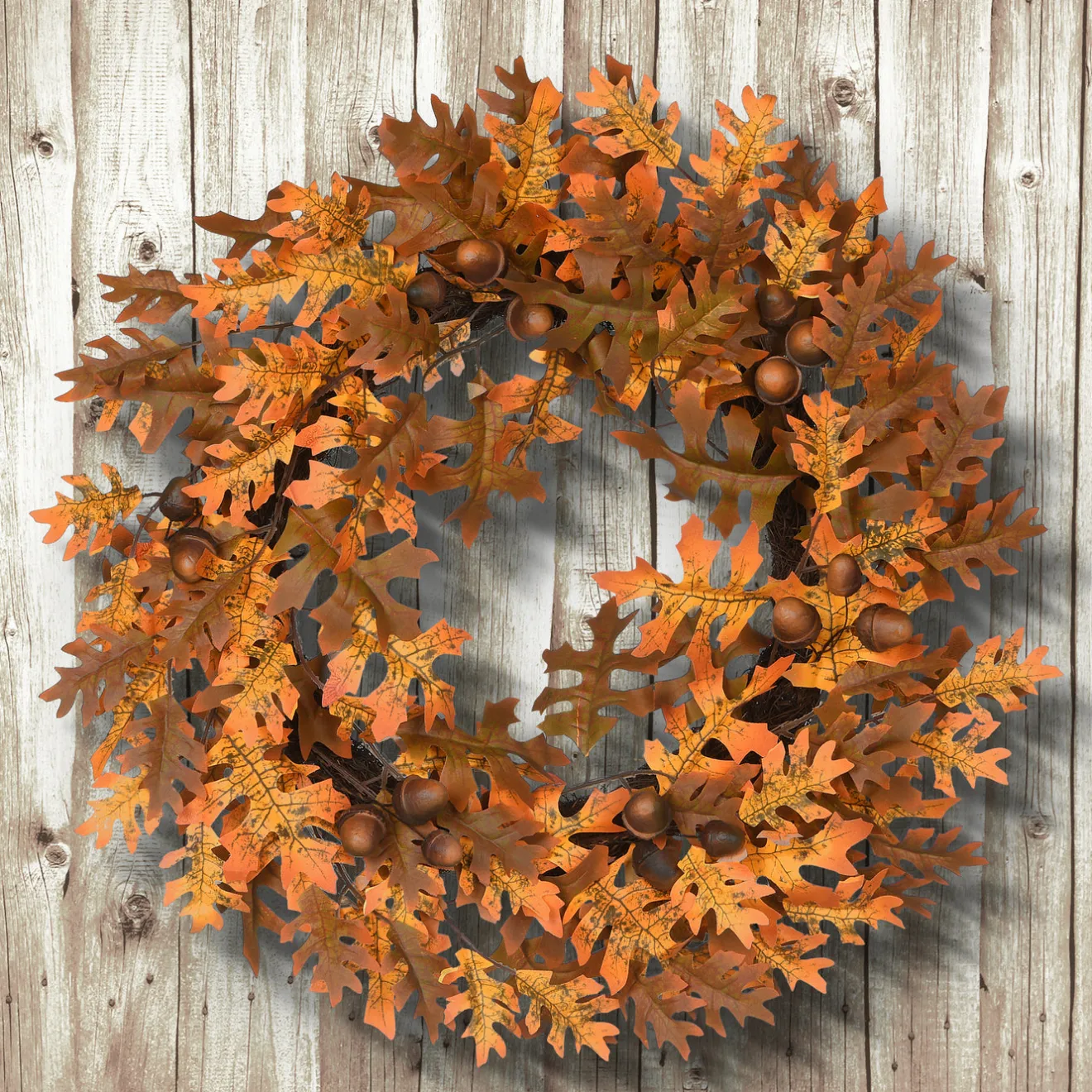 Clearance 24 in. Fall Wreath with Acorns, Oak Leaves Wreaths