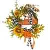 Discount 26 in. Fall Wreath with Sunflowers, Twig, Car and Bow Wreaths
