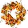 Discount 25 in. Fall Wreath with Sunflowers, Pinecones, Berry Clusters, Maple Leaves Wreaths