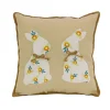 Best 16 in. Floral Easter Bunny Decorative Pillow Pillows & Throws