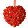 Online 7 in. Floral Red Roses Heart Wreaths