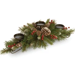 Best 30 in. Frosted Berry Frosted Berry Centerpiece and Candle Holder Centerpieces