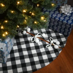 New 48 in. General Store Collection Plaid Tree Skirt Tree Skirts & Collars