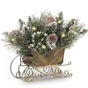 Discount 10 in. Glittery Bristle Pine Sleigh with LED Lights Centerpieces
