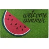 Discount 30 in. Green Welcome Summer Watermelon Coir Doormat Home Rugs