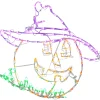 Discount 32 in. Halloween Jack O Lantern Lighted Sign Decoration with LED Lights Sign Decorations