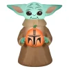 Hot 42 in. Halloween Baby Yoda Inflatable Decoration Inflatable Decorations