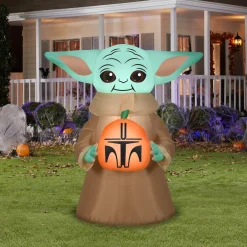 Hot 42 in. Halloween Baby Yoda Inflatable Decoration Inflatable Decorations