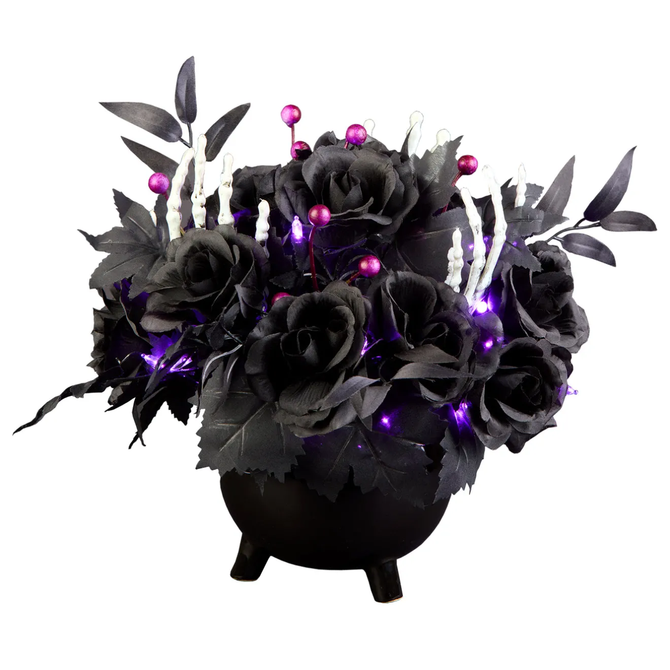 Sale 19 in. Halloween Bad to the Bone Centerpiece with LED Lights Indoor Decorations