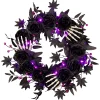 Sale 24 in. Halloween Bad to the Bone Wreath with LED Lights Wreaths