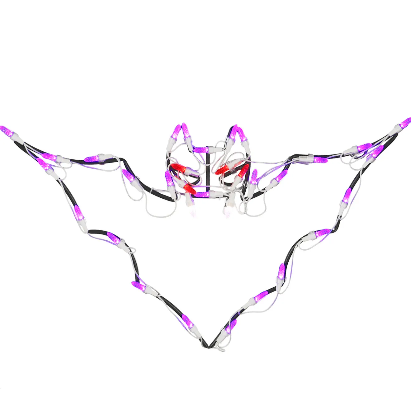 Discount 23 in. Halloween Bat Lighted Sign Decoration with LED Lights Sign Decorations