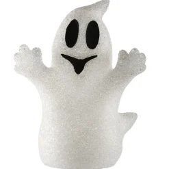 New 9 in. Halloween Changes Color White Ghost Decoration with LED Lights Indoor Decorations