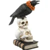 Discount 11 in. Halloween Crow and Skulls Decoration Indoor Decorations