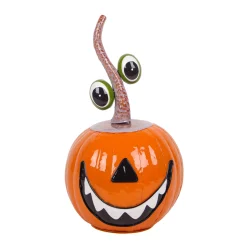 Outlet 15 in. Halloween Floating Eyes Metal Pumpkin Decoration Outdoor Decorations