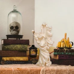 Online 14 in. Halloween Ghost with Lantern Holds One Candle Tabletop Decoration Indoor Decorations