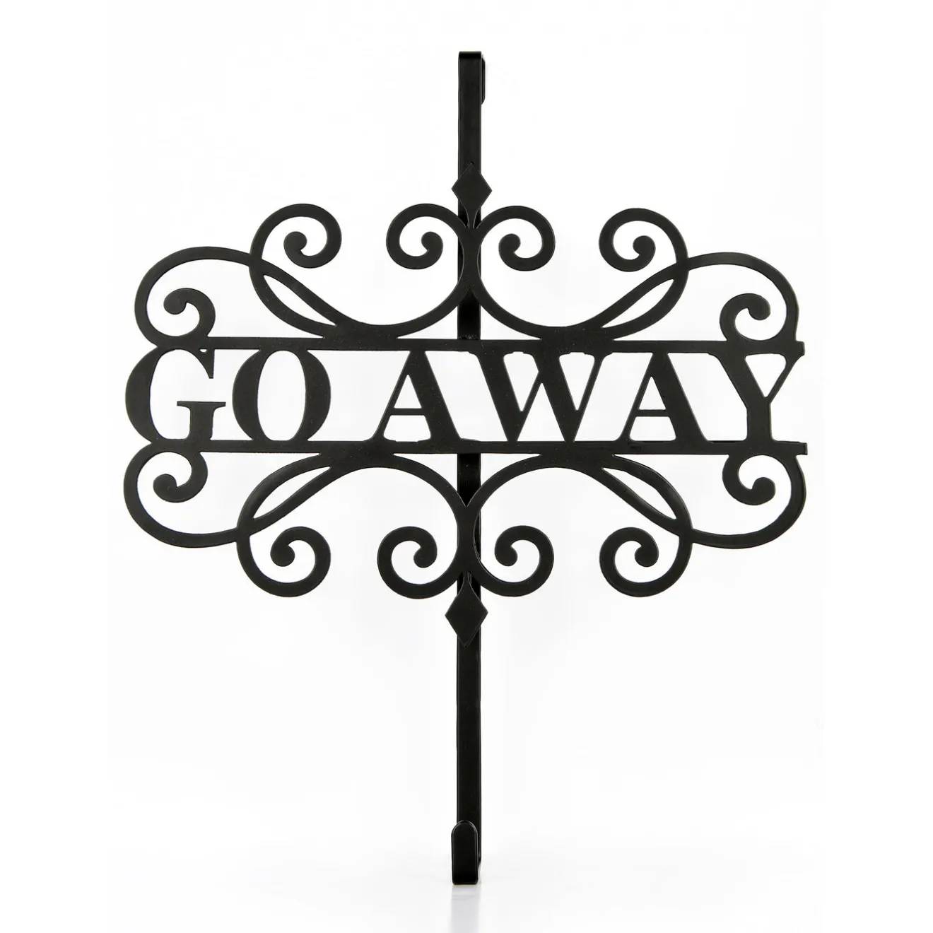 Discount 17 in. Halloween Go Away Metal Wreath Hanger Wreaths