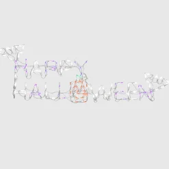 New 57 in. Halloween Happy Halloween Sign Lighted Sign Decoration with LED Lights Sign Decorations