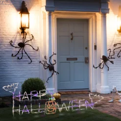 New 57 in. Halloween Happy Halloween Sign Lighted Sign Decoration with LED Lights Sign Decorations