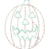 Outlet 44 in. Halloween Jack O Lantern Lighted Sign Decoration with LED Lights Sign Decorations