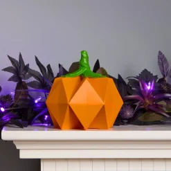6 in. Halloween Origami Pumpkin Tabletop Decoration Indoor Decorations