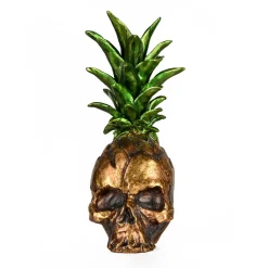 Clearance 14 in. Halloween Pineapple Skull Tabletop Decoration Indoor Decorations
