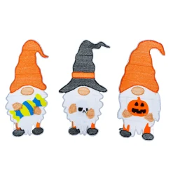 New 30 in. Halloween Pre Lit Gnome Trio Outdoor Lawn Decoration with LED Lights Outdoor Decorations