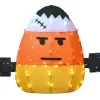 Sale 24 in. Halloween Pre-Lit Candy Corn Frankenstein Outdoor Decoration with LED Lights Outdoor Decorations