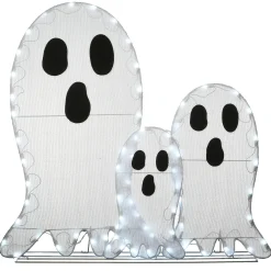 Sale 36 in. Halloween Pre-Lit Ghost Trio Outdoor Decoration with LED Lights Outdoor Decorations