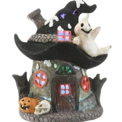 New 7 in. Halloween Pre-Lit Haunted Mushroom House Decoration with LED Lights Indoor Decorations