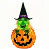 Outlet 28 in. Halloween Pre-Lit Pumpkin and Witch Lighted Sign Decoration with LED Lights Outdoor Decorations