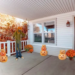 Hot 63 in. Halloween Pre-Lit Sound Activated Animated Werewolf with LED Lights Animated Decorations