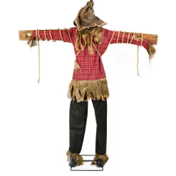 Hot 76 in. Halloween Pre-Lit Sound Activated Animated Spooky Scarecrow with LED Lights Animated Decorations