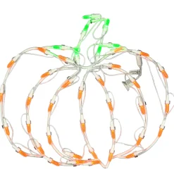 14 in. Halloween Pumpkin Lighted Sign Decoration with LED Lights Sign Decorations
