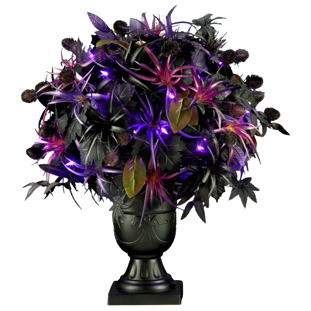 Discount 24 in. Halloween Scare in the Air Halloween Potted Plant with LED Lights Indoor Decorations