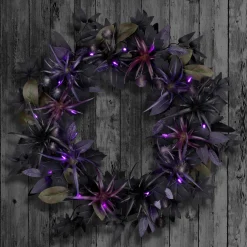 Hot 24 in. Halloween Scare in the Air Wreath with LED Lights Wreaths
