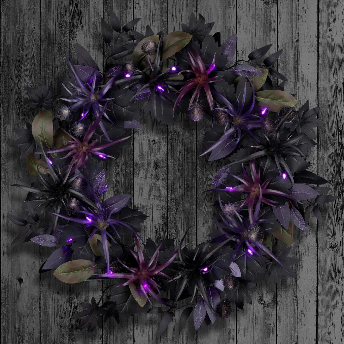 Hot 24 in. Halloween Scare in the Air Wreath with LED Lights Wreaths