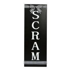 Sale 30 in. Halloween Scram Hanging Porch Sign Decoration Sign Decorations