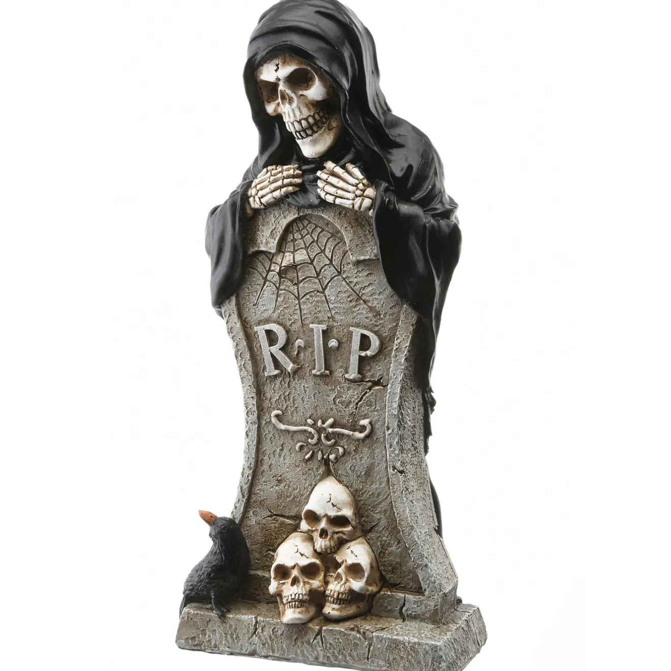 Outlet 12 in. Halloween Skeleton Behind a Tombstone Decoration Indoor Decorations